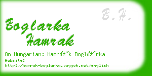 boglarka hamrak business card